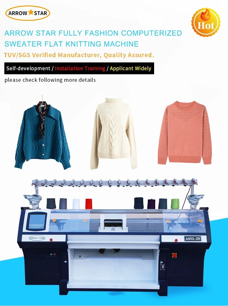 Wool Sweater Scarf Automatic Flat Knitting Machine Computerized Machinery Manufacturer